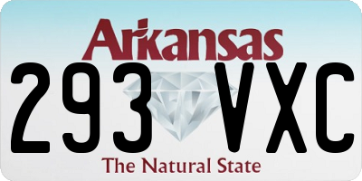 AR license plate 293VXC