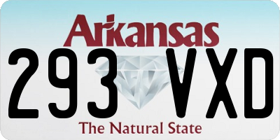 AR license plate 293VXD