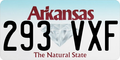 AR license plate 293VXF