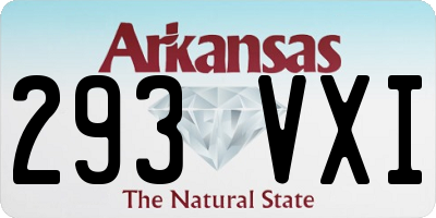 AR license plate 293VXI