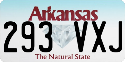 AR license plate 293VXJ