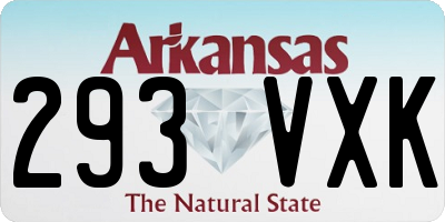 AR license plate 293VXK