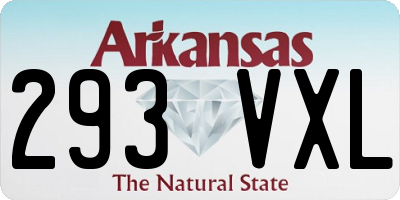 AR license plate 293VXL