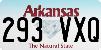 AR license plate 293VXQ
