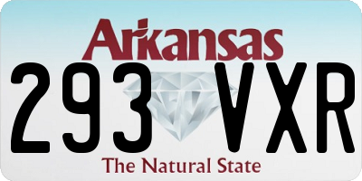 AR license plate 293VXR
