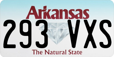 AR license plate 293VXS