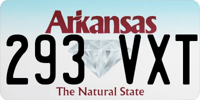 AR license plate 293VXT
