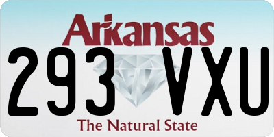 AR license plate 293VXU
