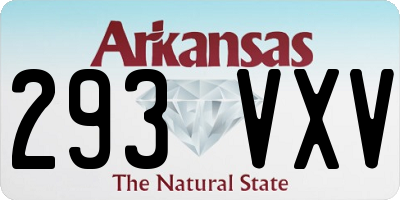 AR license plate 293VXV
