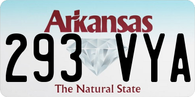 AR license plate 293VYA