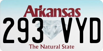 AR license plate 293VYD
