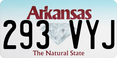 AR license plate 293VYJ
