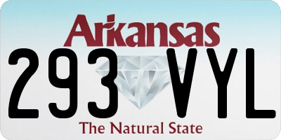 AR license plate 293VYL