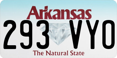 AR license plate 293VYO