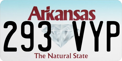AR license plate 293VYP