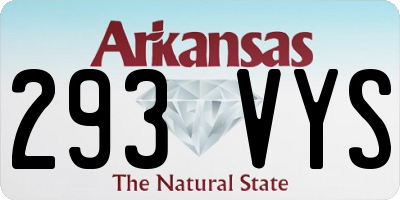 AR license plate 293VYS