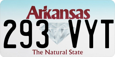 AR license plate 293VYT
