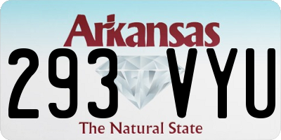 AR license plate 293VYU
