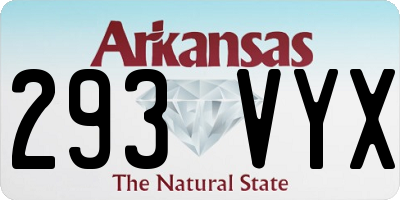 AR license plate 293VYX