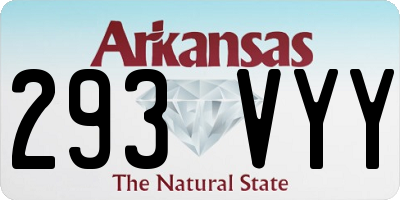 AR license plate 293VYY