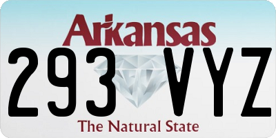 AR license plate 293VYZ
