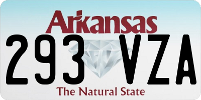 AR license plate 293VZA