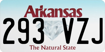 AR license plate 293VZJ