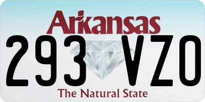 AR license plate 293VZO