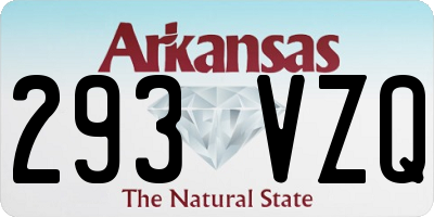 AR license plate 293VZQ
