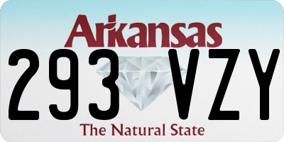 AR license plate 293VZY