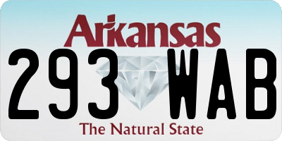 AR license plate 293WAB