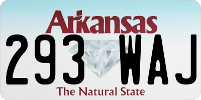 AR license plate 293WAJ