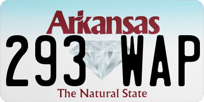 AR license plate 293WAP