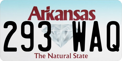 AR license plate 293WAQ