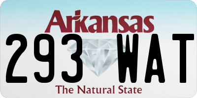 AR license plate 293WAT