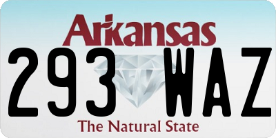AR license plate 293WAZ