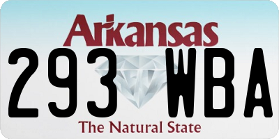 AR license plate 293WBA