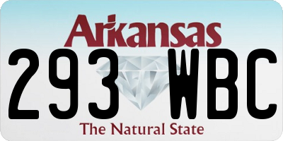 AR license plate 293WBC