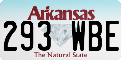AR license plate 293WBE