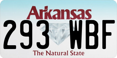 AR license plate 293WBF