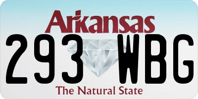 AR license plate 293WBG