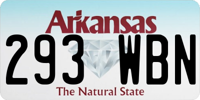 AR license plate 293WBN