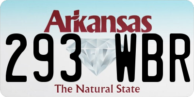 AR license plate 293WBR