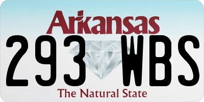 AR license plate 293WBS