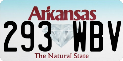 AR license plate 293WBV