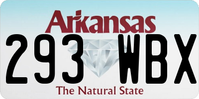 AR license plate 293WBX
