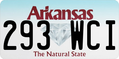 AR license plate 293WCI