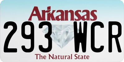 AR license plate 293WCR