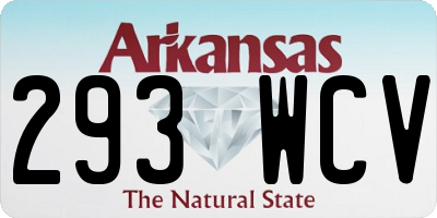 AR license plate 293WCV