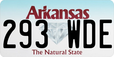 AR license plate 293WDE
